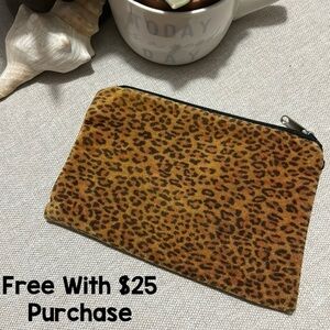 Free With $25 Purchase-Cheetah Print Makeup Bag